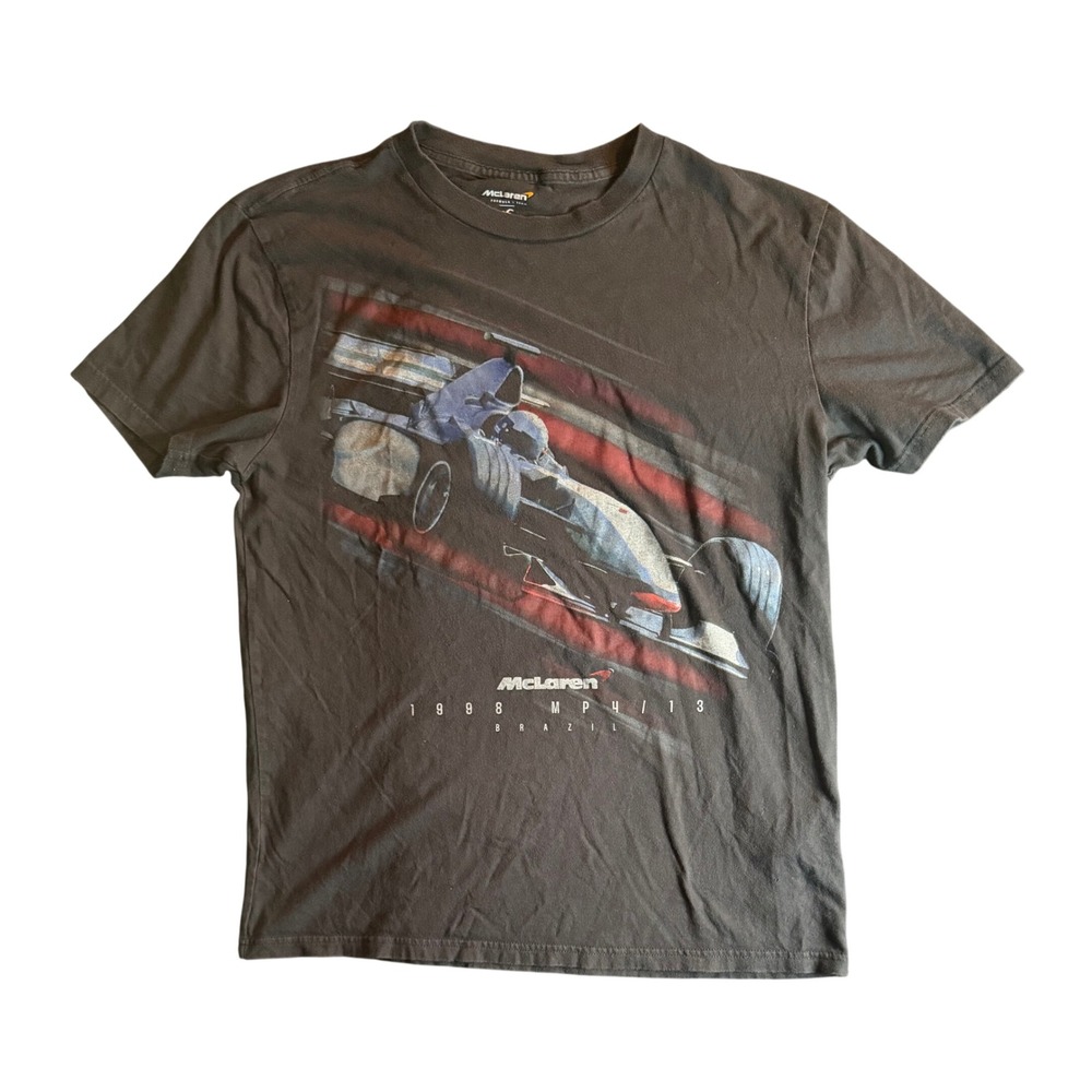 Hollister X McLaren F1 1998 Brazil MP4/13 T-Shirt Mens Medium Charcoal Graphic